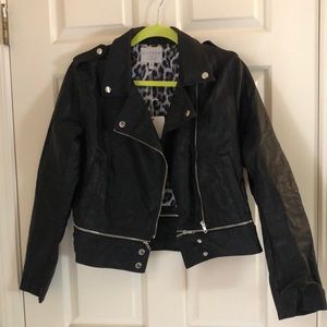 Faux leather black Moto jacket - M - BNWT